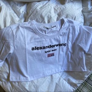 Alexander wang crop top tshirt white